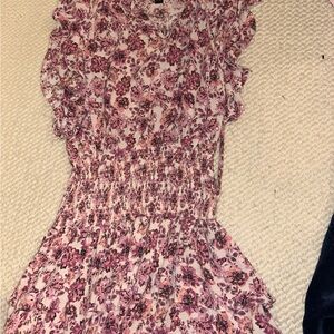 Aqua Pink Floral Top